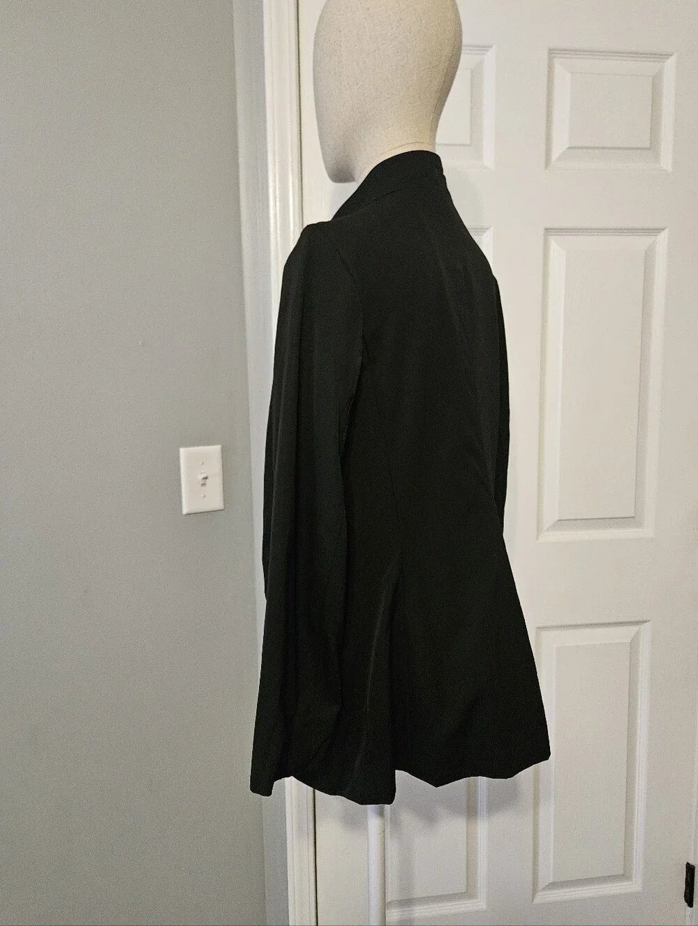 Women's Black Stand Collar Blazer Jacket